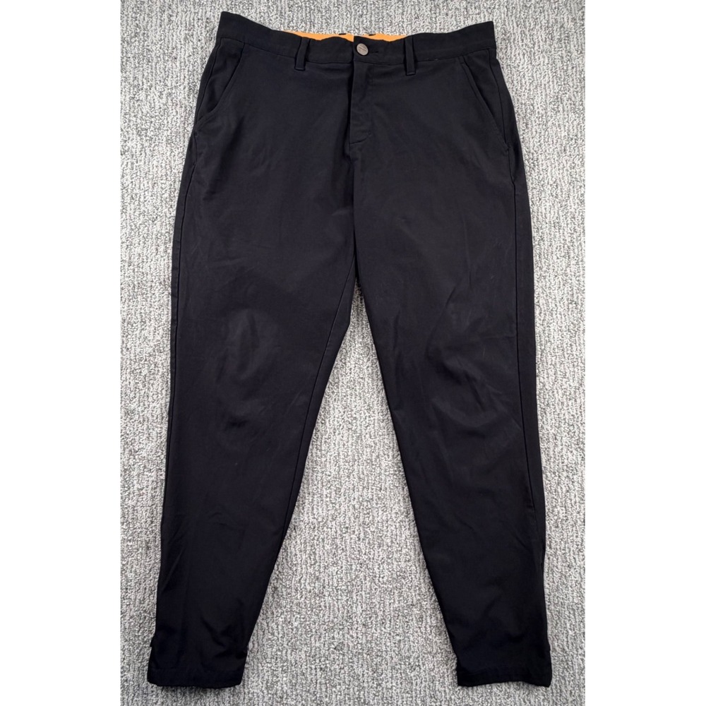 Macade Golf‎ Pants Mens 32S Black Slim Fit Tapered Ankle Zip Performance Chino